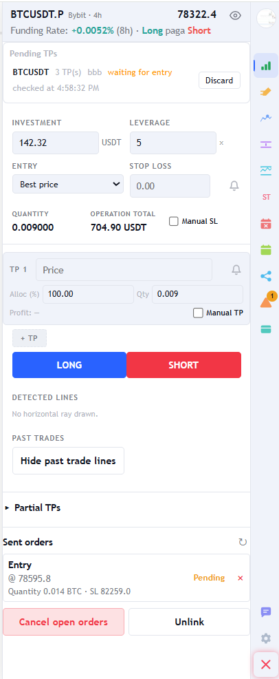 List of pending take profits waiting to be sent to the exchange.